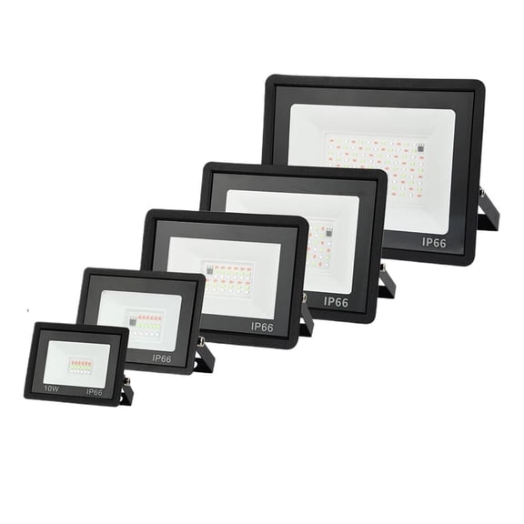 RGB Flood Light 100W 50W 30W RGB Reflector IP66 Waterproof LED Spotlight 220 Projector Lamp Outdoor Garden Lighting