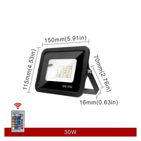 RGB Flood Light Lamp 30W 50W 100W AC220 Outdoor Garden Lighting Floodlight Waterproof Reflector Led Rgb Spotlight with Remote
