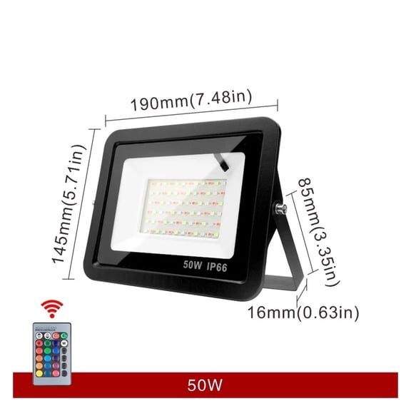 RGB Flood Light Lamp 30W 50W 100W AC220 Outdoor Garden Lighting Floodlight Waterproof Reflector Led Rgb Spotlight with Remote