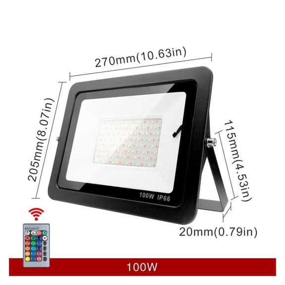 RGB Flood Light Lamp 30W 50W 100W AC220 Outdoor Garden Lighting Floodlight Waterproof Reflector Led Rgb Spotlight with Remote