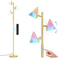 thumbnail image 1 of RGB Floor Lamp for Living Room 36W LED Standing Lamp with 3 Lights Dimmable Smart Lamp with Remote & Touch Control Colors Changing& DIY Mode Modern Tree Tall Lamp, 1 of 8