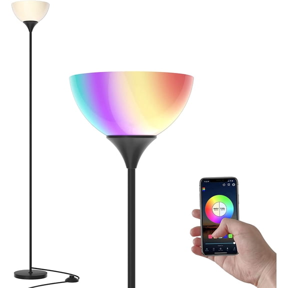 RGB Floor Lamp, Stepless Brightness & Color Temperature