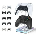 thumbnail image 1 of RGB Gamepad Rack Stand Anti-Scratch Desk Mount Game Controller Rack for PS5 Xbox, 1 of 6