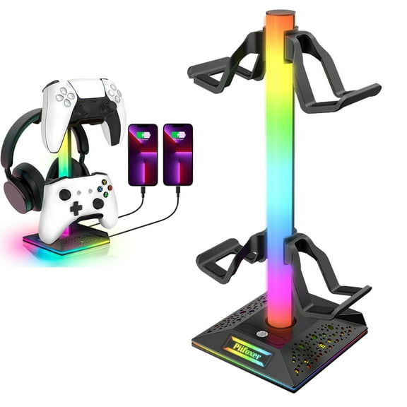 RGB Gaming Controller Stand, Headphone and Controller Holder for Desk, Display Controller Stand for Xbox Series| One/ PS5/ PS4/ Nintendo/Switch Controller