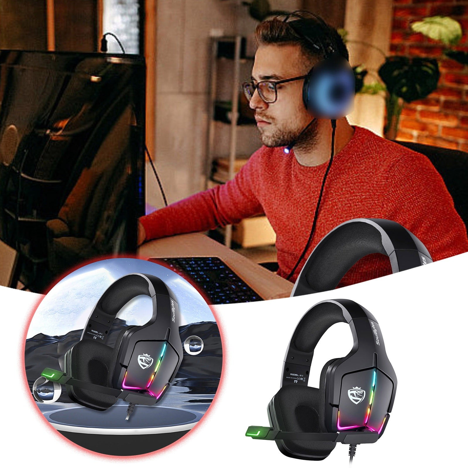 Professional Head-Mounted Gaming Headset