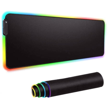 RGB Gaming Large Extended Soft Led Mouse Pad and Desk Pad with 14 Lighting Modes
