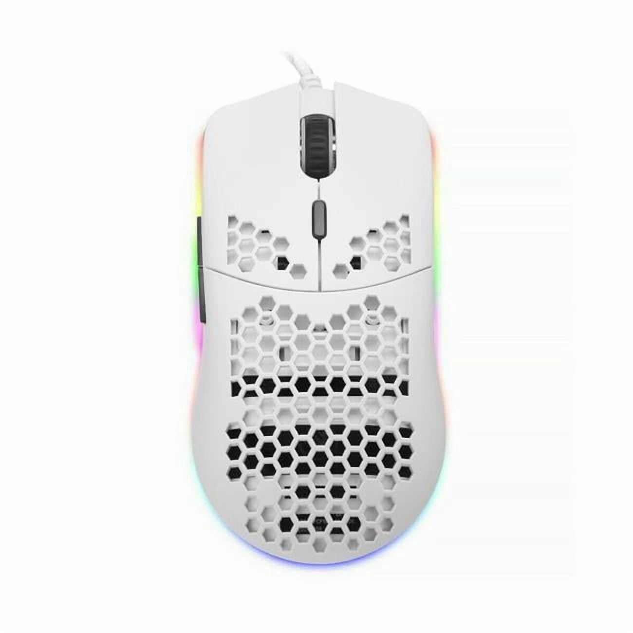 RGB Gaming Mice Mouse 6400 DPI USB Flowing Backlit Light Wired PC, Laptop & Computer, White
