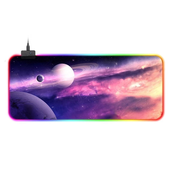 RGB Gaming Mouse Pad 14 Led Lights Keyboard Pad Mouse Map Mat Anti-slip Large 800x300x4mm