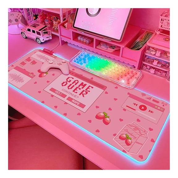 RGB Gaming Mouse Pad 31.5x12 Inch, XL Extended LED Light Up Desk Pad