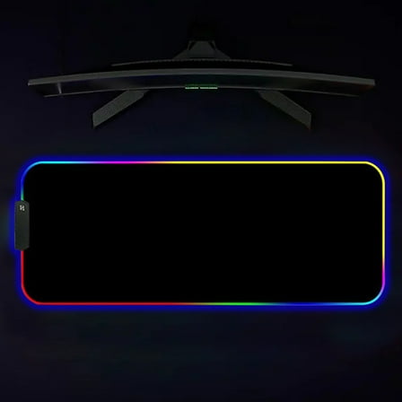 RGB Gaming Mouse Pad under $5! Yrmaups RGB Gaming Mouse Pad, Large Extended LED Mouse Mat with 12 Lighting Modes, Anti-Slip Rubber Base for PC Gamers, Office, Computer Desk and Workstation
