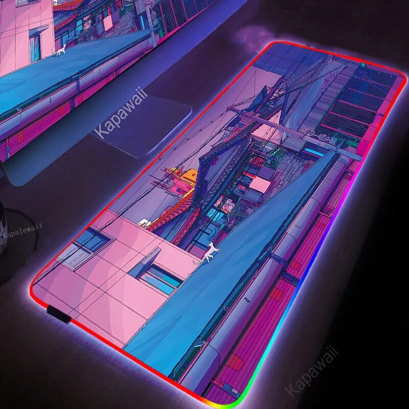 RGB Gaming Mouse Pad Large Colorful Luminous For PC Computer Desktop 7