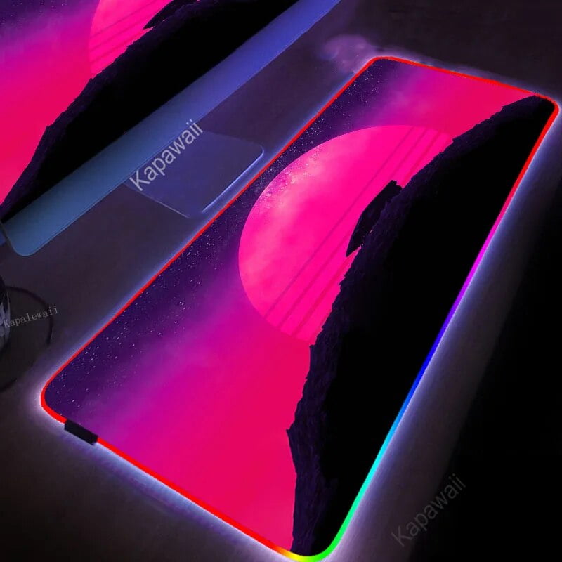 RGB Gaming Mouse Pad Large Colorful Luminous For PC Computer Desktop 7