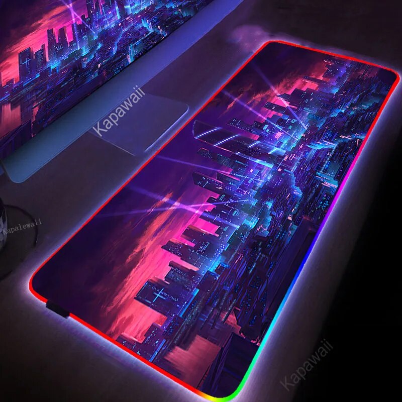 RGB Gaming Mouse Pad Large Colorful Luminous For PC Computer Desktop 7