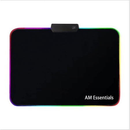 RGB Gaming Mouse Pad, Large Extended Thick Led Mouse Pad Mat with 7 Lighting Modes, Anti-Slip Waterproof Oversized Computer Keyboard Desktop 12*13.75"