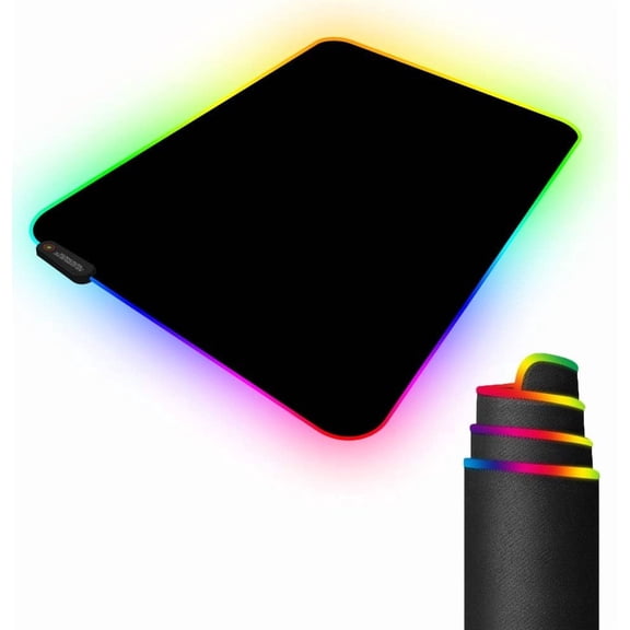 RGB Gaming Mouse Pad with 11 RGB Light up Modes,LED Gaming Pad,Non-Slip Rubber Based Computer Mice mat Medium Size(13.7 x 10.3)