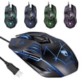 thumbnail image 1 of RGB Gaming Mouse Wired Programmable Ergonomic USB Mice with 4 Level DPI, 4 Color Backlit, 6 Buttons for Laptop PC Computer, High Precision PC Gaming Mice for Desktop, Windows, Mac, Gamer, Black, 1 of 9