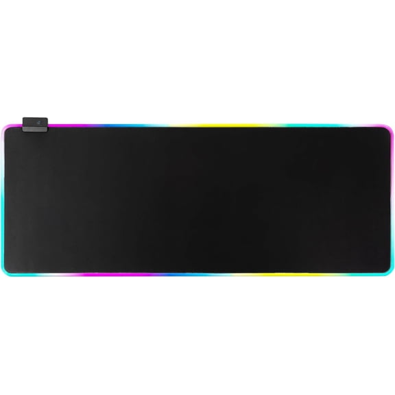 RGB Gaming  Pad-14 Light Modes, Extended Soft LED  Pad, Anti-Slip Rubber Base, Computer Keyboard Large Mousepad Mat,  Mousepads (31.5 * 12 Inch)