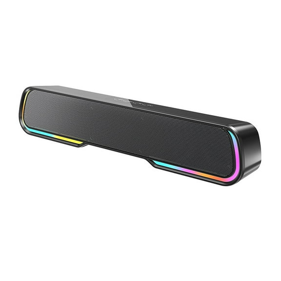 RGB Gaming Soundbar Computer Speaker with Multi-Mode, Bluetooth & FM Radio