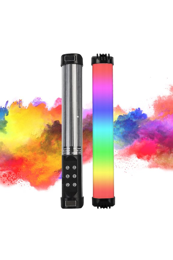 RGB Handheld Photography Lamp Dimmable LED Light Portable Vlog Light with 2000mAh Battery 49 RGB Modes Adjustable Music Rythm 2700-7500K
