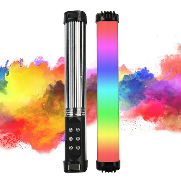 RGB Handheld Photography Lamp Dimmable LED Light Portable Vlog Light with 2000mAh Battery 49 RGB Modes Adjustable Music Rythm 2700-7500K