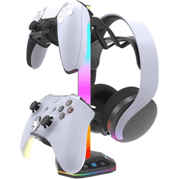RGB Headset Stand, Gaming Accessory for PS5, PS4, Xbox Series x|s and Nintendo Switch