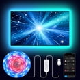 thumbnail image 1 of YULINKCO RGB+IC LED Lights for 32-43 Inch TV, 9.84ft Backlight Strip Behind TV, Bluetooth App & Voice Control, 44 Scene Modes, Music Sync, for Ambient Gaming, Bedroom, Monitor, Living Room, 1 of 9