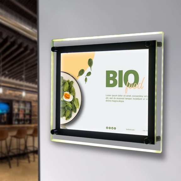 RGB LED Backlit Sign, 18W Wall Mountable with Remote for Hotel & Office Decoration