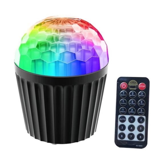 RGB LED Disco Lights Ball with Remote and Sound Control for Party Wedding Karaoke and Dance Club
