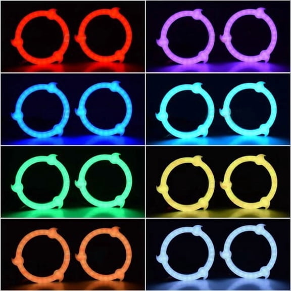 RGB LED Dynamic Halo Ring Sharingan Angel Eyes APP Control Modify Headlight DRL