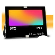 RGB LED Floodlight 30W Outdoor Smart Flood Light IP66 Waterproof Color Changing Spotlight APP Group Control