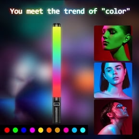 RGB LED Photography Light Wand Handheld Video Light Stick With Remote 2800K-6500K Rechargeable Battery For Content Creation
