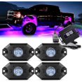 RGB LED Rock Lights 4 Pods Underglow Multicolor Neon Light Pod
