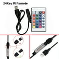 thumbnail image 1 of RGB LED Strip Controller | 24 Key IR RF Remote | USB Powered | 3528 5050 SMD Compatible | 5-24V DC Input Output | Common Anode | Multi-Color Lighting | Adjustable Brightness, 1 of 5