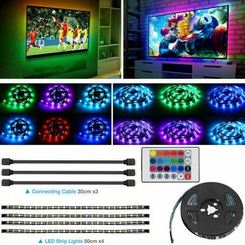 Tv Backlight Strp RGB LED TV Backlight Strip – 16-Color USB-Powered Bias Lighting with ...