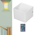 thumbnail image 1 of RGB LED Wall Light With Remote, Adjustable Brightness  Color Temperature, Modern Aluminum Design, 1 of 6