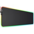 thumbnail image 1 of RGB Large Gaming Mouse Pad with Stitched Edges, LED Extended Mousepad with Superior Micro-Weave Cloth, Non-Slip Base, Water Resist Keyboard Pad, Desk Mat for Gamer, Office & Home, 31.5 x 11.8 in, 1 of 6