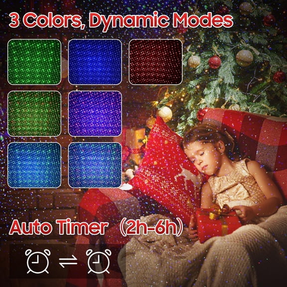 RGB Laser Projector Light Outdoor, All-Metal Casing Landscape Light with Superior Cooling, IP65 Waterproof Laser Projector Light, Remote Timer for Yard Garden Patio Party Decor