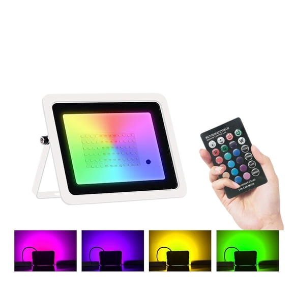 RGB Led Flood Light 100W 50W 30W 20W IP68 Waterproof Outdoor Led RGB Spotlight Reflector Lamps Landscape Lighting ,Durability
