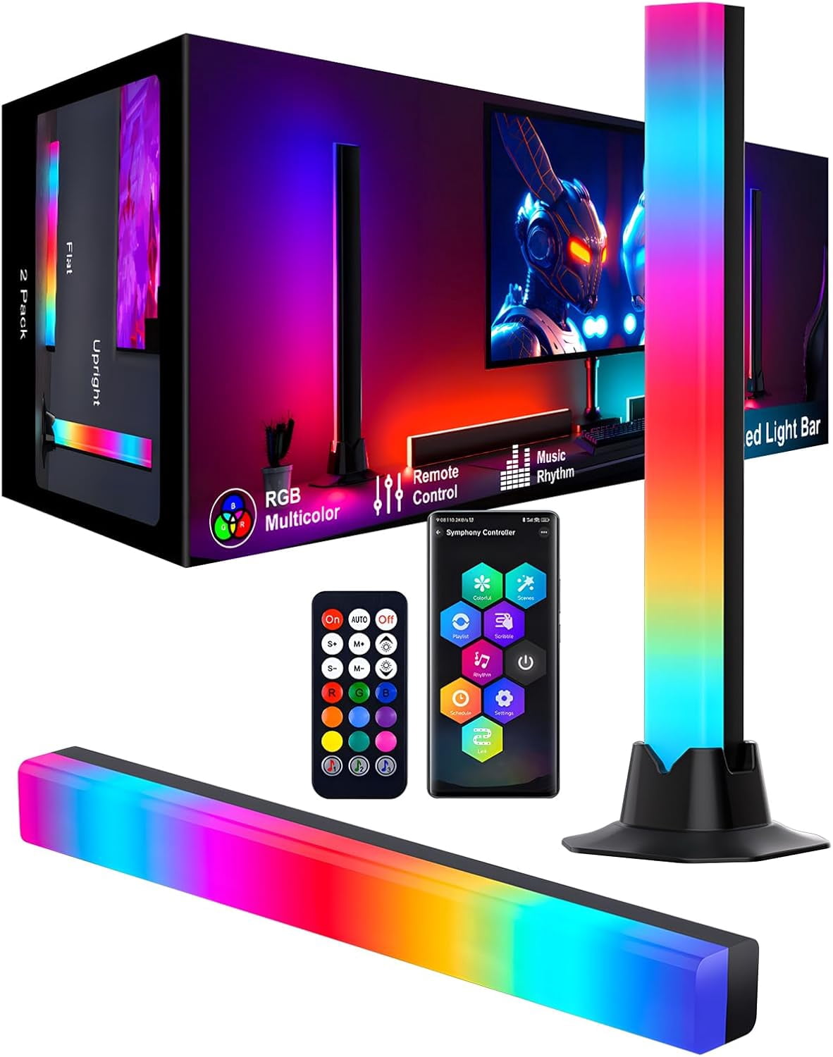 RGB Light Bar, LED Light Bar, APP Control USB Powered, Color Changing ...