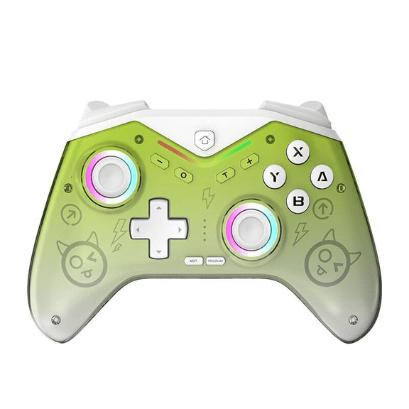 RGB Light Wireless Mobile Gaming Controller with Vibration Joystick, Compatible with BT Console, Steam, iOS and Android
