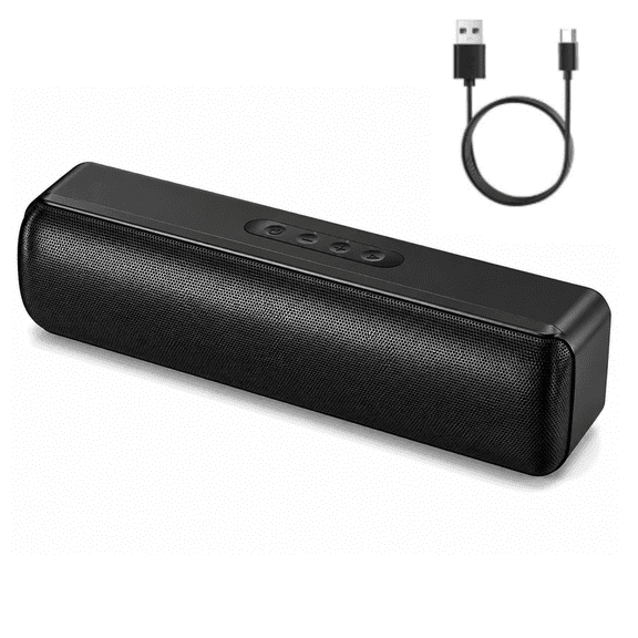 RGB Lighting Bluetooth Sound Bar, 15W Wireless Speaker with HD Sound, Long Playtime, Multiple Connections, Portable Speaker for Home, Outdoor, Gaming, Compatible with Phone, Tablet, Laptop, PC
