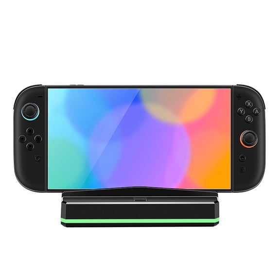 RGB Lighting Charging Dock and Cooling Fan Stand for Nintendo Switch 2 Console, ABS, NS2-626 Black