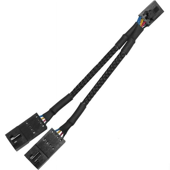 RGB Lighting Extension Cable 1to2 Splitter Cable 4pin Male to Dual Female Used for Fan Hub Splitter AdapterCable