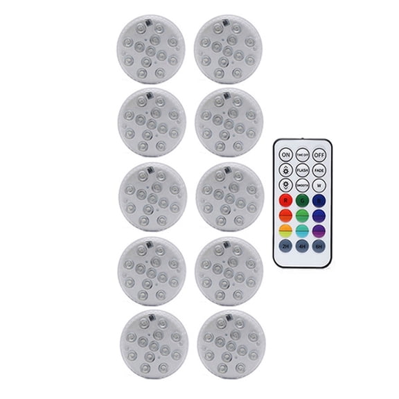 RGB Magnet 13 LED RGB Submersible Light Swimming Pool Underwater Night Lamp For Vase Bowl Wedding Party Garden Pond Decor Lamp
