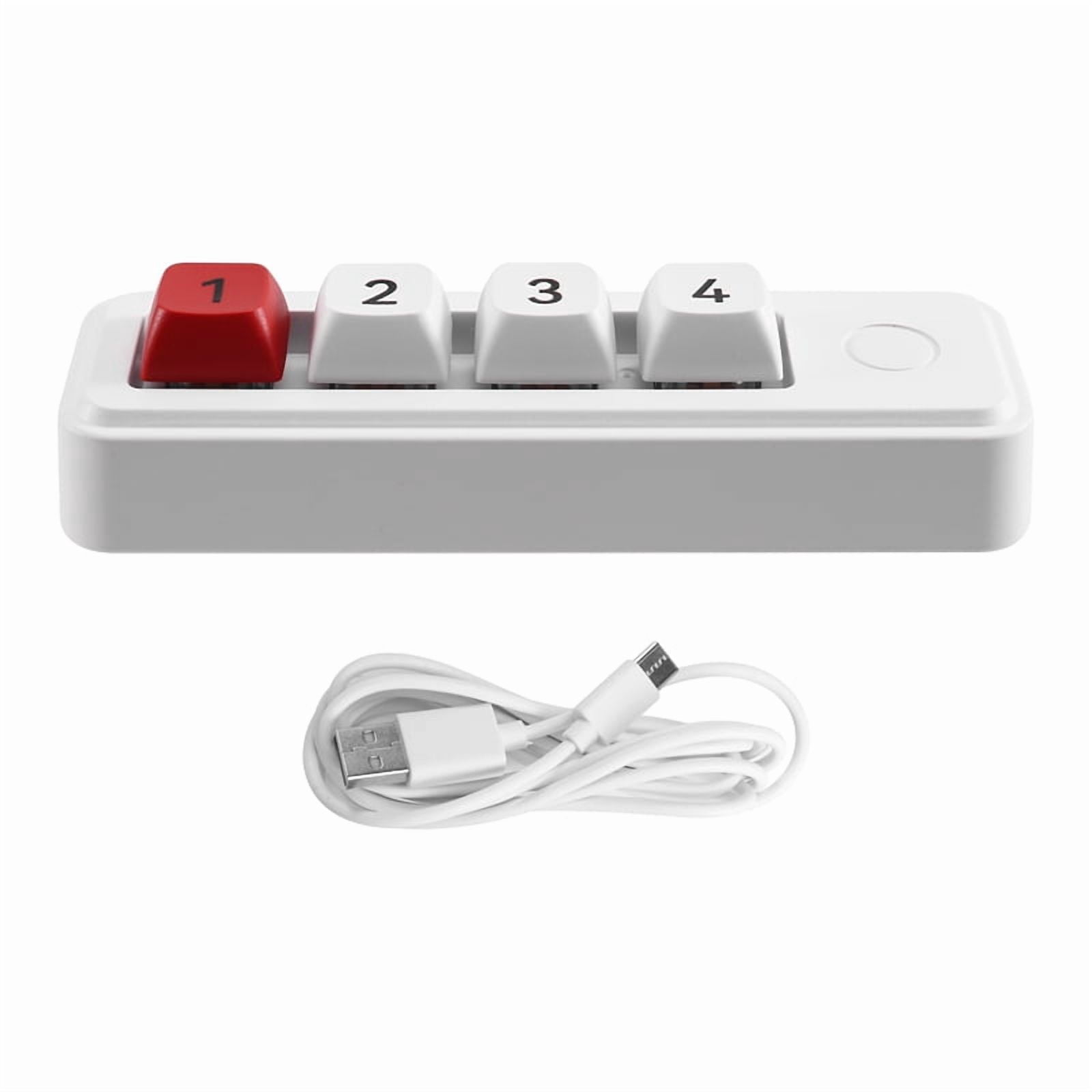 RGB Mechanical Gaming Keyboard -Macro Programmable 4 Keys,Ergonomic ...