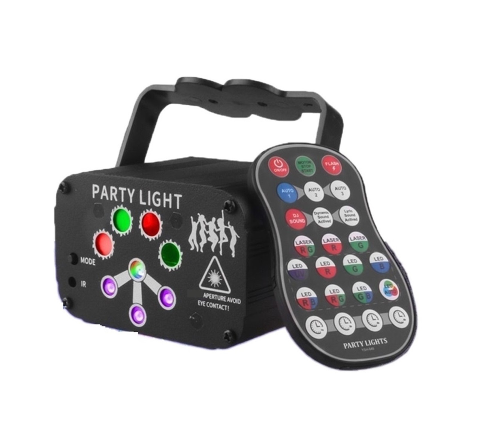 RGB Mini DJ Disco Light Projector USB Rechargeable LED UV Sound Strobe Stage Effect Wedding Xmas Holiday Party Lamp