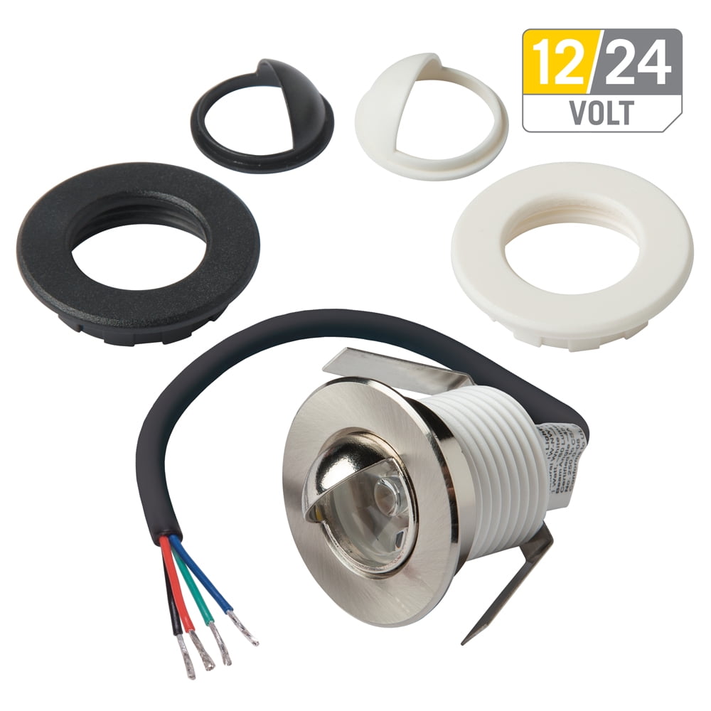 Multi-Color RGB Mini Recessed LED Light with Trim Options
