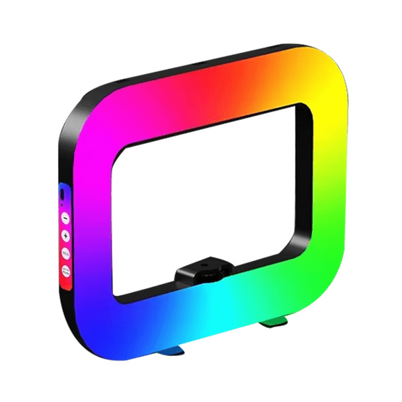 RGB Ring Lighting Photography Rechargeable Selfie Light, Portable Phone Live Video, Makeup Studio Rabit Cage Fill Light