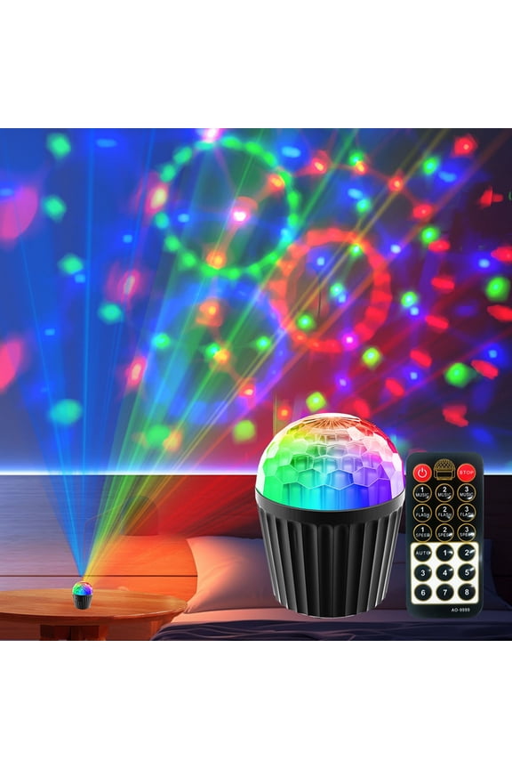 RGB Rotating Stage Light with Music Sync and Remote Control, LED Beam Bar Light for DJ Wedding Club Party, Dance Floor Effect Lighting and Home Entertainment Atmosphere Setup