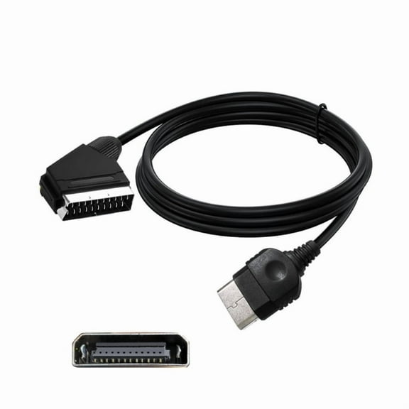 RGB SCART AV Cable For Original Classic Xbox Gen 1 Console 180cm Black Video Audio Connector